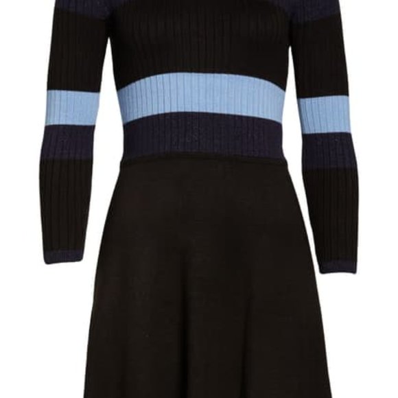 Eliza J Ribbed Knitted Fit Flare Sweater Dress XL - Picture 3 of 6